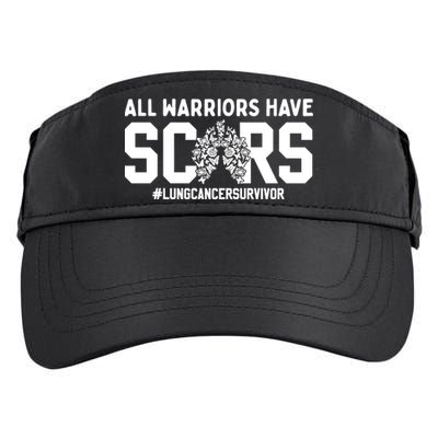 All Warriors Have Scars Lung Cancer Survivor Gift Adult Drive Performance Visor