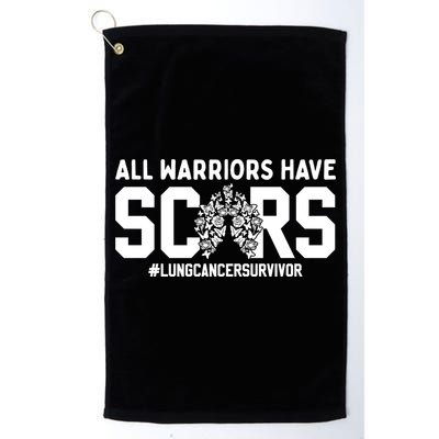 All Warriors Have Scars Lung Cancer Survivor Gift Golf Towel