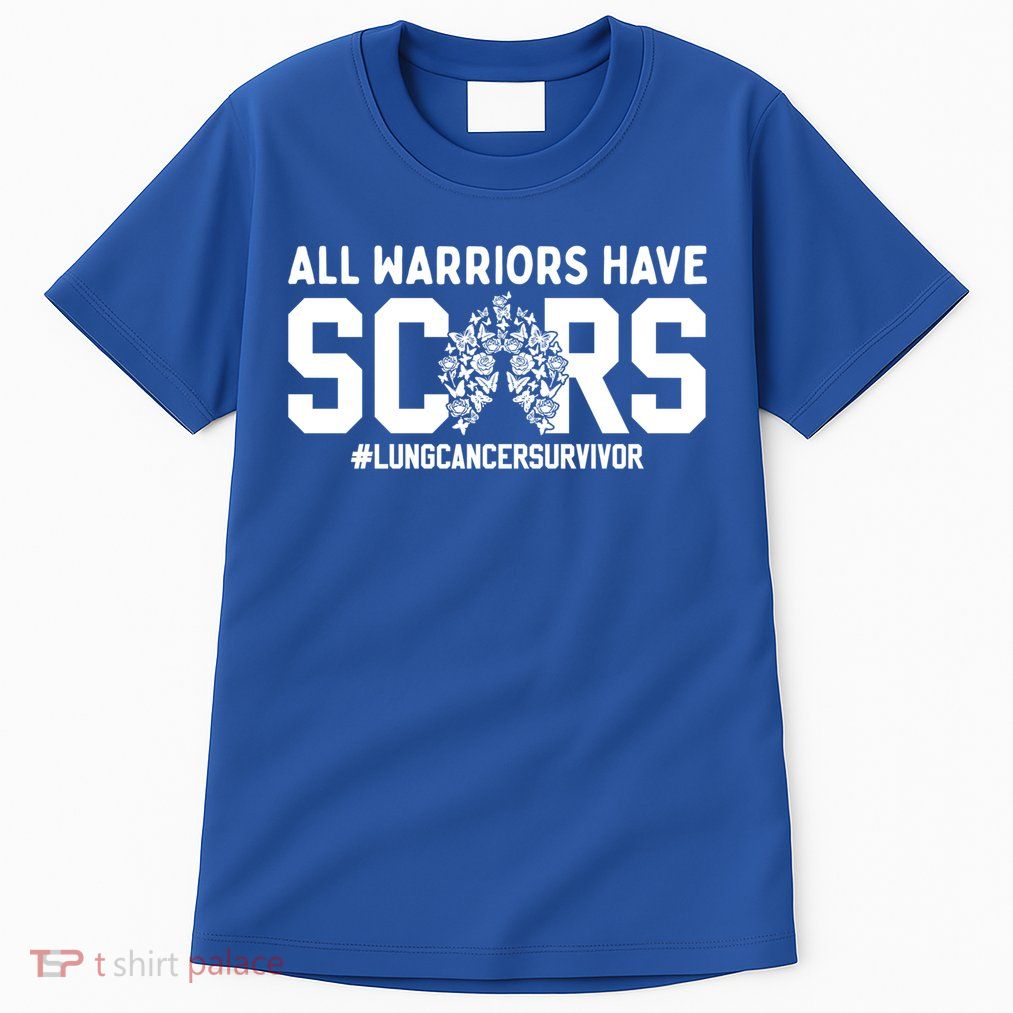 All Warriors Have Scars Lung Cancer Survivor Gift Tall T-Shirt