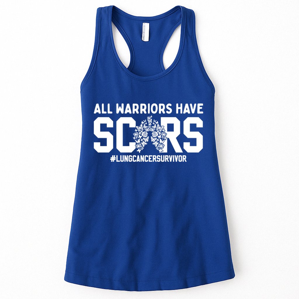 All Warriors Have Scars Lung Cancer Survivor Gift Womens Tank Top