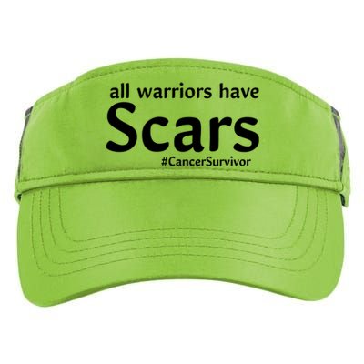 All Warriors Have Scars #CancerSurvivor Adult Drive Performance Visor