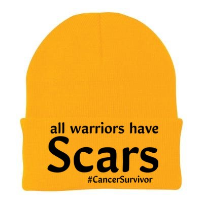 All Warriors Have Scars #CancerSurvivor Knit Cap Winter Beanie