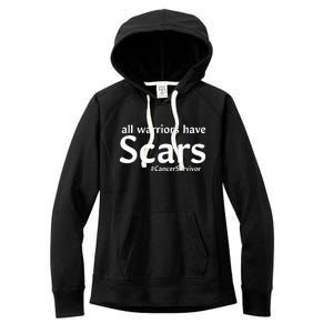 All Warriors Have Scars #CancerSurvivor Women's Fleece Hoodie