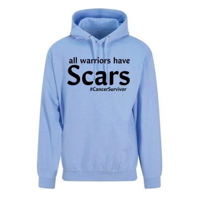 All Warriors Have Scars #CancerSurvivor Unisex Surf Hoodie