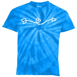 Arrow With Heart Love Gift Kids Tie-Dye T-Shirt