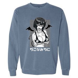 Anime Waifu Hentai Anime Lover Anime Girl Japanese Aesthetic Garment-Dyed Sweatshirt