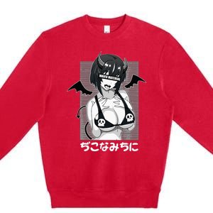 Anime Waifu Hentai Anime Lover Anime Girl Japanese Aesthetic Premium Crewneck Sweatshirt