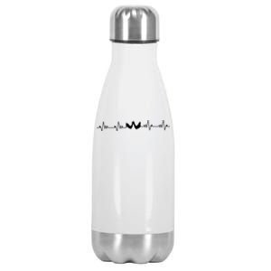 Arm Wrestling Heartbeat Stainless Steel Insulated Water Bottle