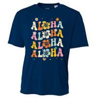 Aloha Women Hawaii Family Vacation Trip Girl Summer Groovy Cooling Performance Crew T-Shirt