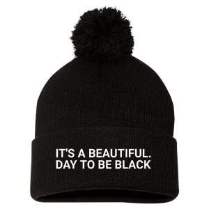 A’Ja Wilson It’S A Beautiful Day To Be Black Pom Pom 12in Knit Beanie