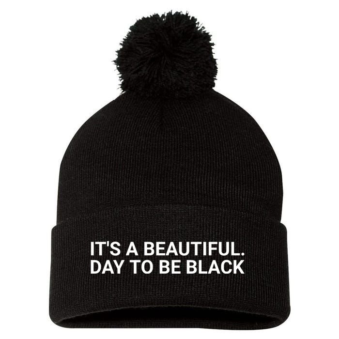 A’Ja Wilson It’S A Beautiful Day To Be Black Pom Pom 12in Knit Beanie