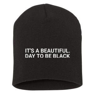 A’Ja Wilson It’S A Beautiful Day To Be Black Short Acrylic Beanie