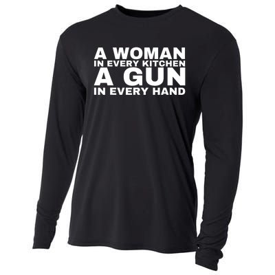 A Woman In Every Kitchen A Gun In Every Hand Cooling Performance Long Sleeve Crew