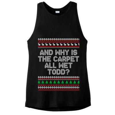 And Why Is The Carpet All Wet Todd? Ugly Christmas Ladies PosiCharge Tri-Blend Wicking Tank