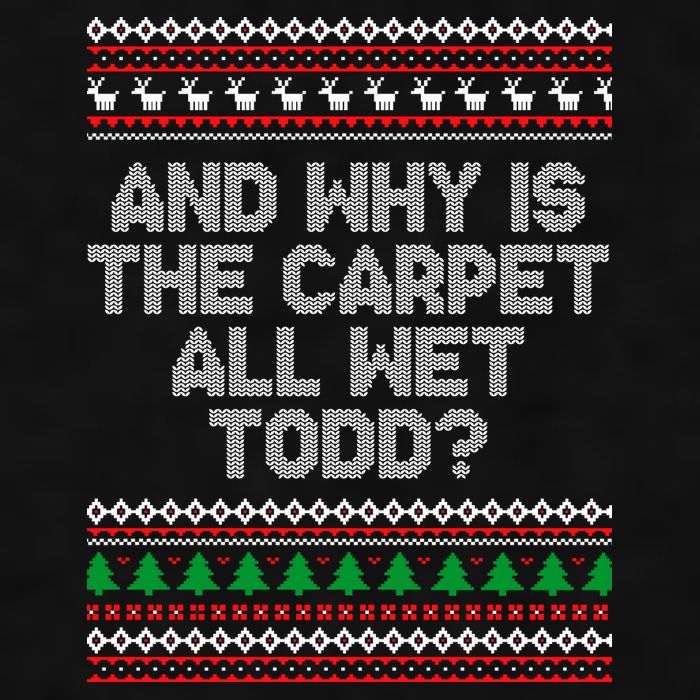 And Why Is The Carpet All Wet Todd? Ugly Christmas Ladies PosiCharge Tri-Blend Wicking Tank