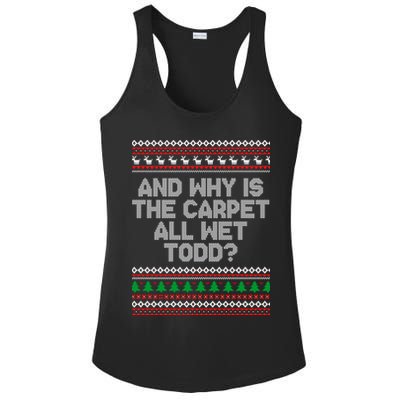And Why Is The Carpet All Wet Todd? Ugly Christmas Ladies PosiCharge Competitor Racerback Tank
