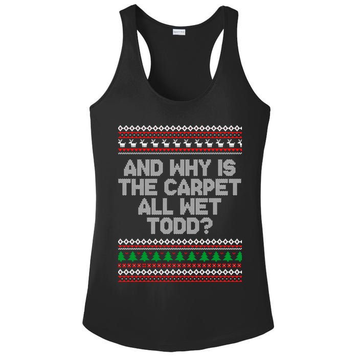 And Why Is The Carpet All Wet Todd? Ugly Christmas Ladies PosiCharge Competitor Racerback Tank