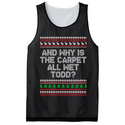 And Why Is The Carpet All Wet Todd? Ugly Christmas Mesh Reversible Basketball Jersey Tank
