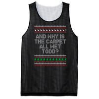 And Why Is The Carpet All Wet Todd? Ugly Christmas Mesh Reversible Basketball Jersey Tank