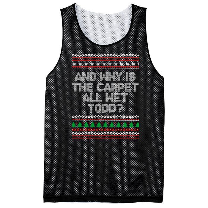 And Why Is The Carpet All Wet Todd? Ugly Christmas Mesh Reversible Basketball Jersey Tank