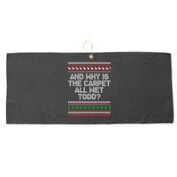 And Why Is The Carpet All Wet Todd? Ugly Christmas Large Microfiber Waffle Golf Towel