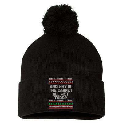 And Why Is The Carpet All Wet Todd? Ugly Christmas Pom Pom 12in Knit Beanie