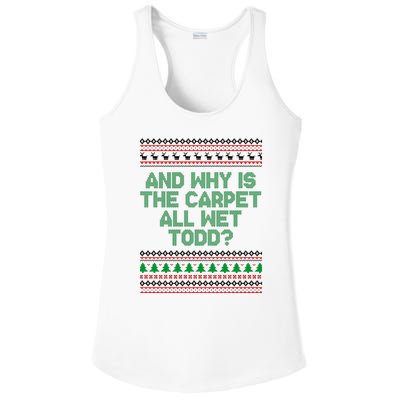 And Why Is The Carpet All Wet Todd? Ugly Christmas Ladies PosiCharge Competitor Racerback Tank