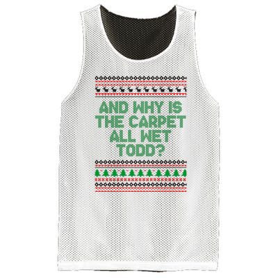 And Why Is The Carpet All Wet Todd? Ugly Christmas Mesh Reversible Basketball Jersey Tank