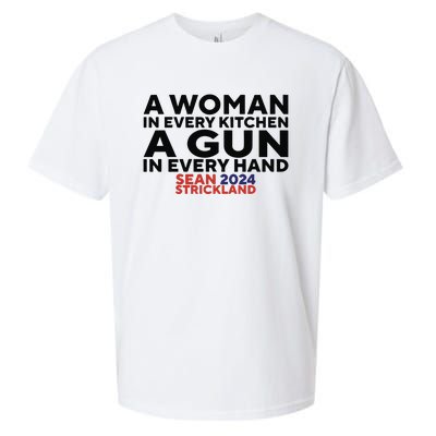 A Woman In Every Kitchen A Gun In Every Hand Sean 2024 Strickland Sueded Cloud Jersey T-Shirt