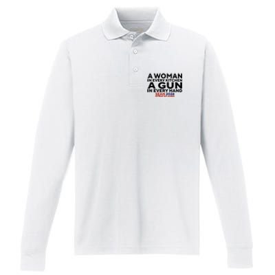 A Woman In Every Kitchen A Gun In Every Hand Sean 2024 Strickland Performance Long Sleeve Polo