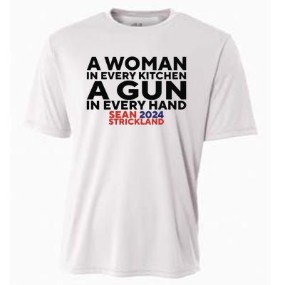 A Woman In Every Kitchen A Gun In Every Hand Sean 2024 Strickland Cooling Performance Crew T-Shirt