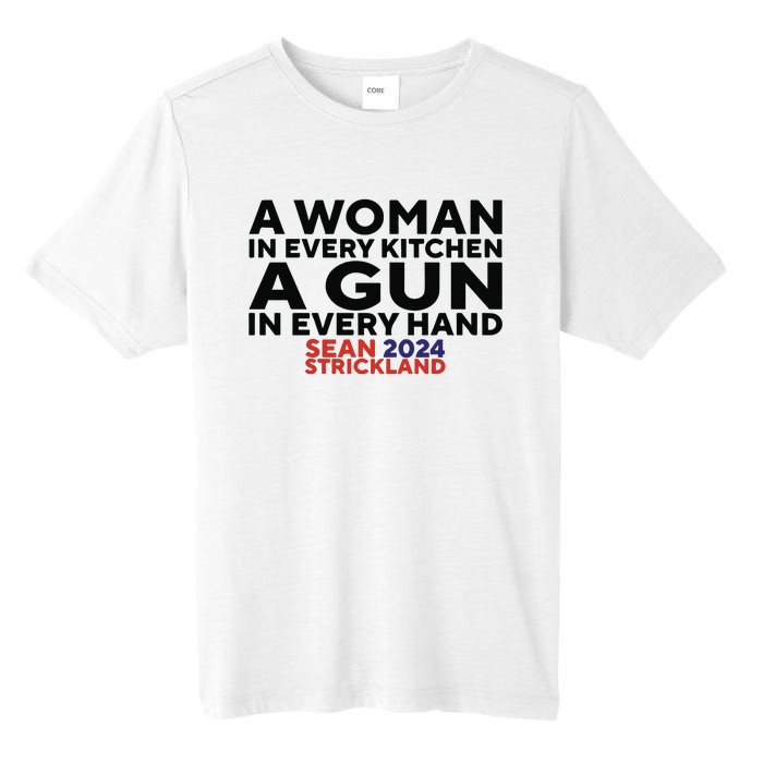 A Woman In Every Kitchen A Gun In Every Hand Sean 2024 Strickland Tall Fusion ChromaSoft Performance T-Shirt