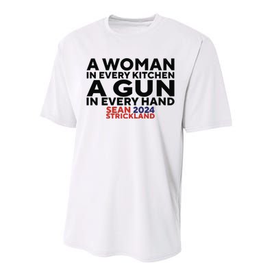 A Woman In Every Kitchen A Gun In Every Hand Sean 2024 Strickland Performance Sprint T-Shirt