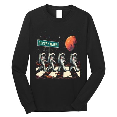 Astronauts Walking In Space Occupy Mars Long Sleeve Shirt