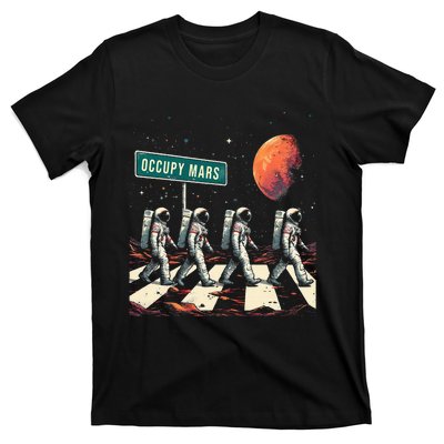 Astronauts Walking In Space Occupy Mars T-Shirt