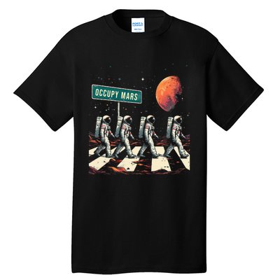 Astronauts Walking In Space Occupy Mars Tall T-Shirt