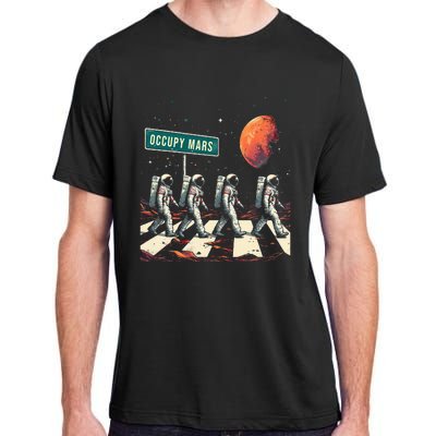 Astronauts Walking In Space Occupy Mars Adult ChromaSoft Performance T-Shirt