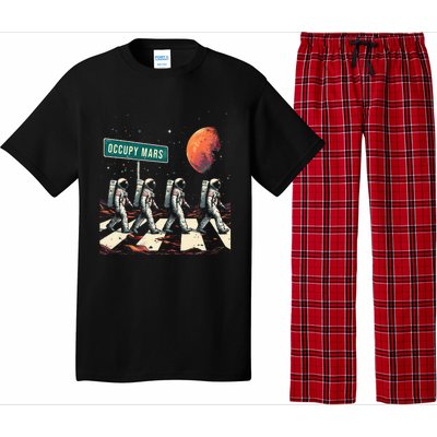 Astronauts Walking In Space Occupy Mars Pajama Set