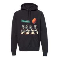 Astronauts Walking In Space Occupy Mars Premium Hoodie