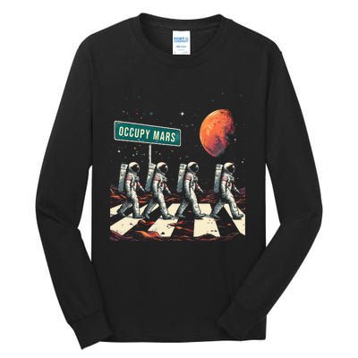 Astronauts Walking In Space Occupy Mars Tall Long Sleeve T-Shirt