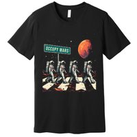 Astronauts Walking In Space Occupy Mars Premium T-Shirt