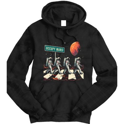 Astronauts Walking In Space Occupy Mars Tie Dye Hoodie