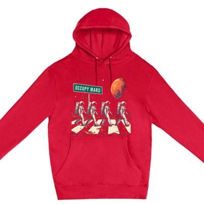 Astronauts Walking In Space Occupy Mars Premium Pullover Hoodie