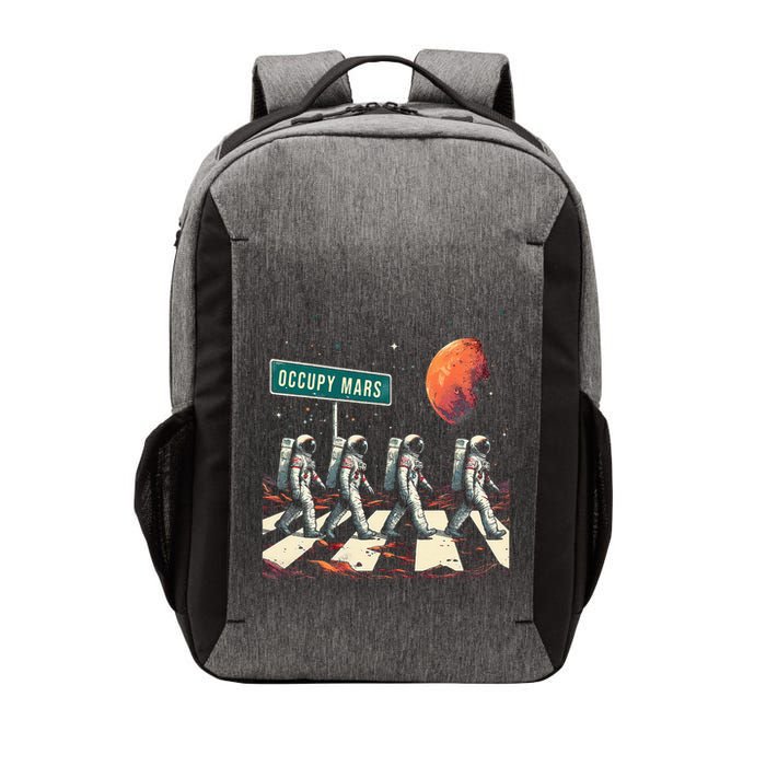 Astronauts Walking In Space Occupy Mars Vector Backpack