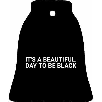 A’Ja Wilson It’S A Beautiful Day To Be Black Ceramic Bell Ornament