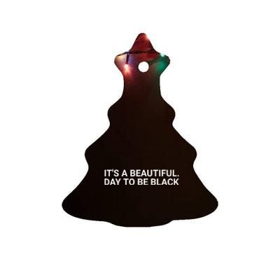 A’Ja Wilson It’S A Beautiful Day To Be Black Ceramic Tree Ornament