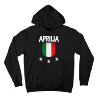 Aprilia With Italian Flag And 3 White Stars Hoodie