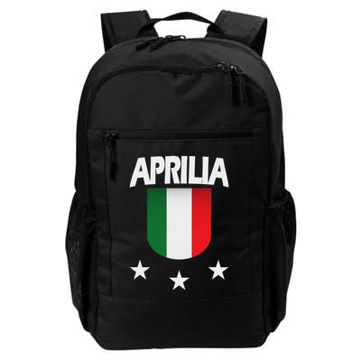 Aprilia With Italian Flag And 3 White Stars Backpack
