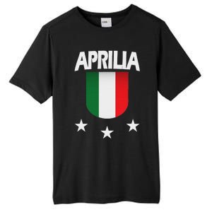 Aprilia With Italian Flag And 3 White Stars Tall Fusion ChromaSoft Performance T-Shirt