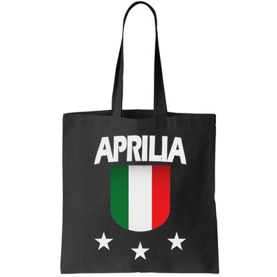 Aprilia With Italian Flag And 3 White Stars Bag